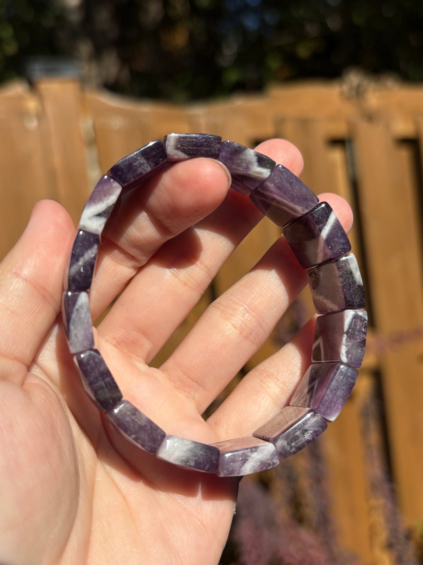 Chevron Amethyst Bangle