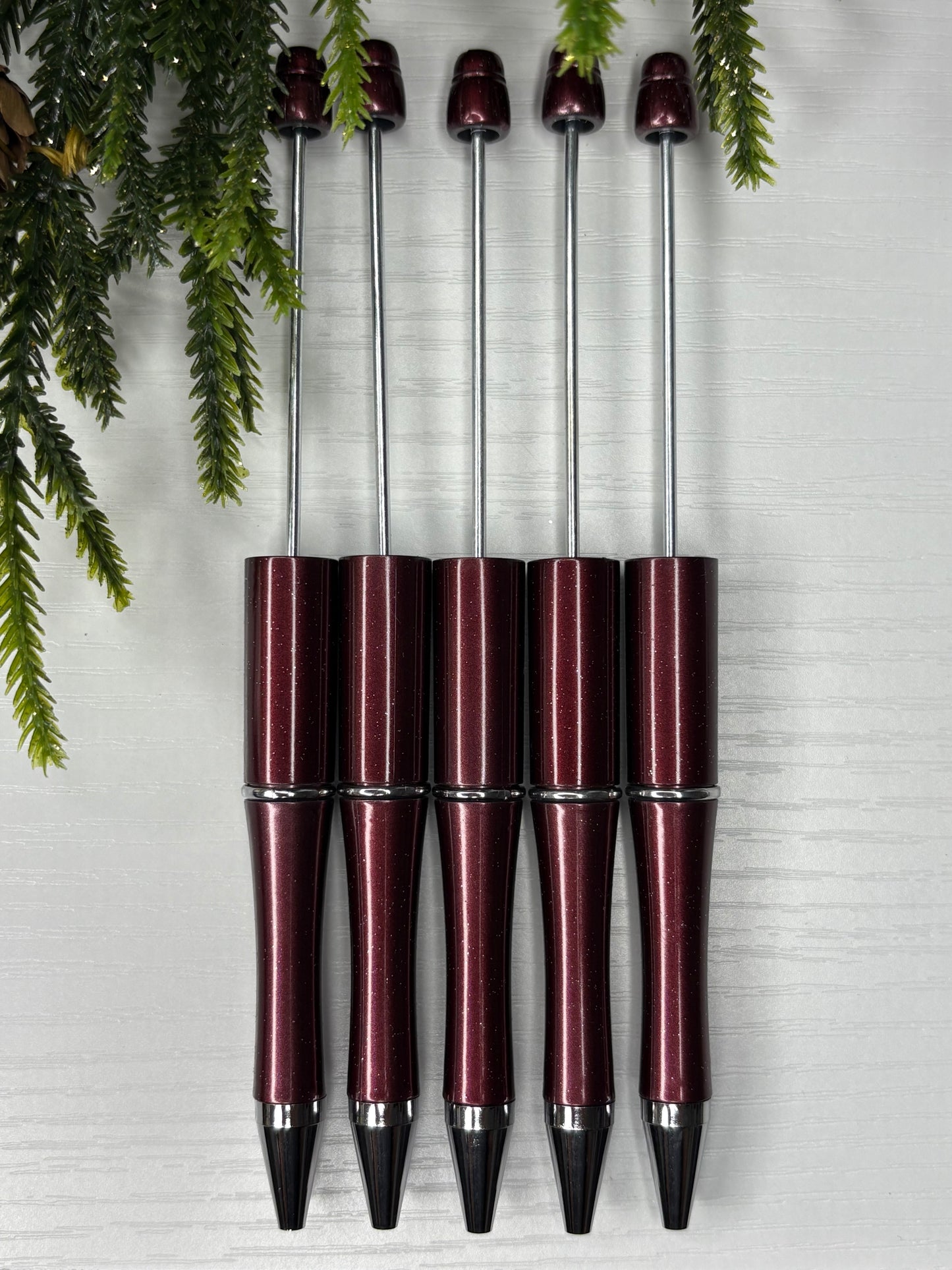 Glitter Dark Merlot - Beadable Pen Base