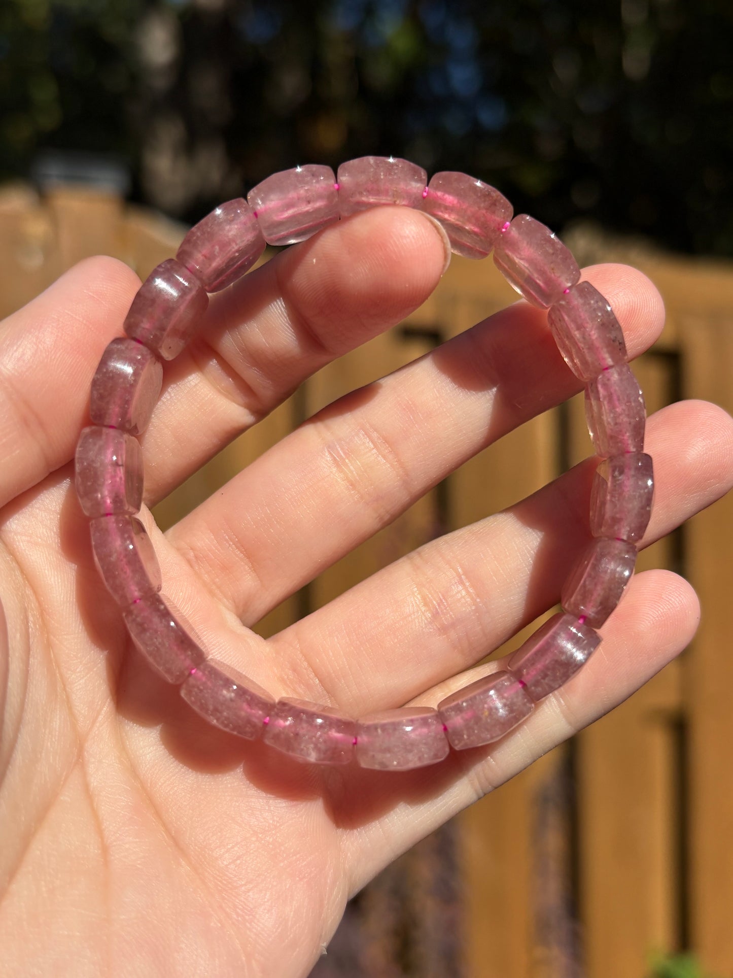 Strawberry Quartz Soft Bangle