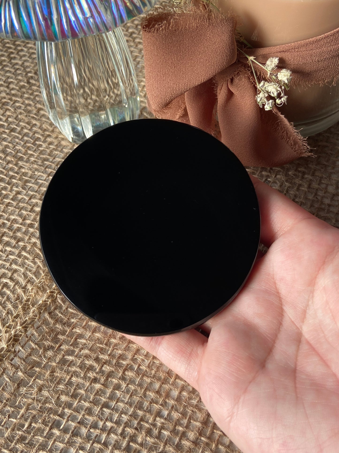 Black Obsidian Mirror (Small)