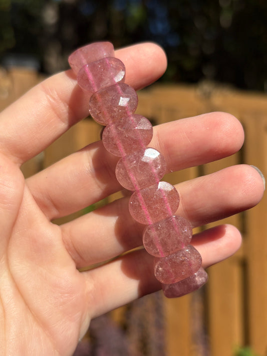 Strawberry Quartz Soft Bangle