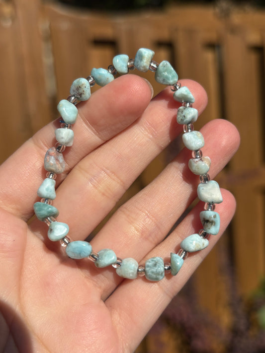 Larimar Chip Bracelet