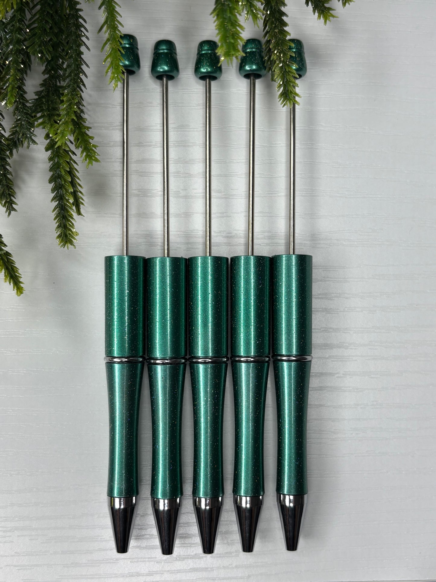 Glitter Emerald - Beadable Pen Base