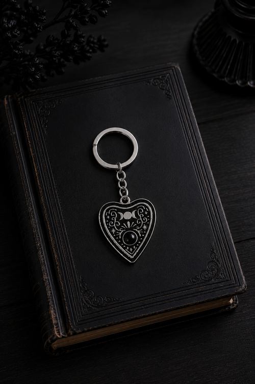 Black Planchette Keychain