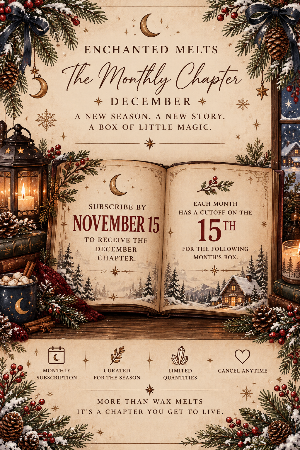 The December Monthly Chapter - Enchanted Melts Subscription Box