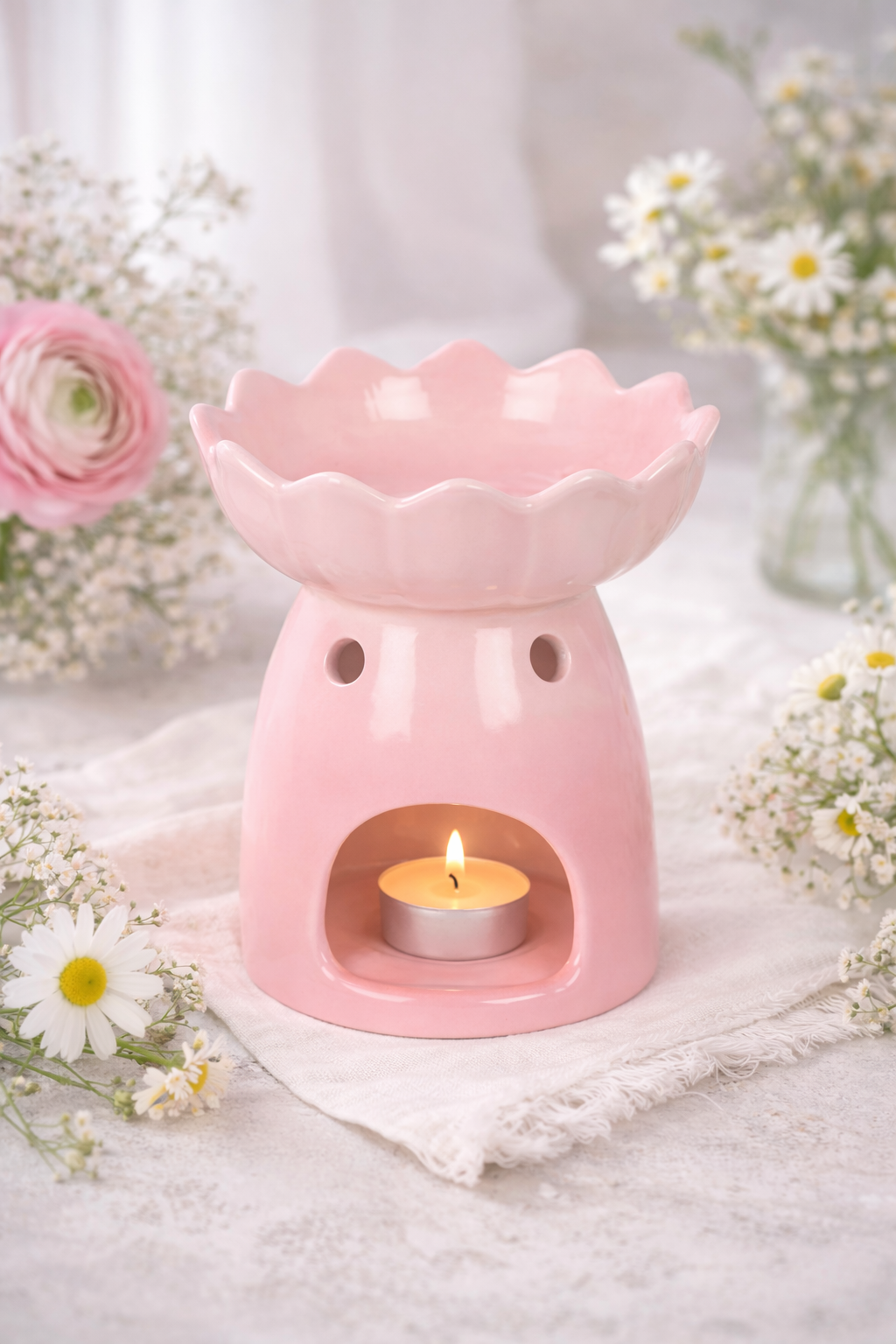 Pink Flower Wax Warmer